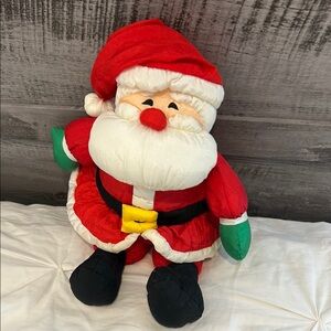 Hallmark Cards Inc Santa Nylon Parachute Plush Toy Decor Size 12 inches